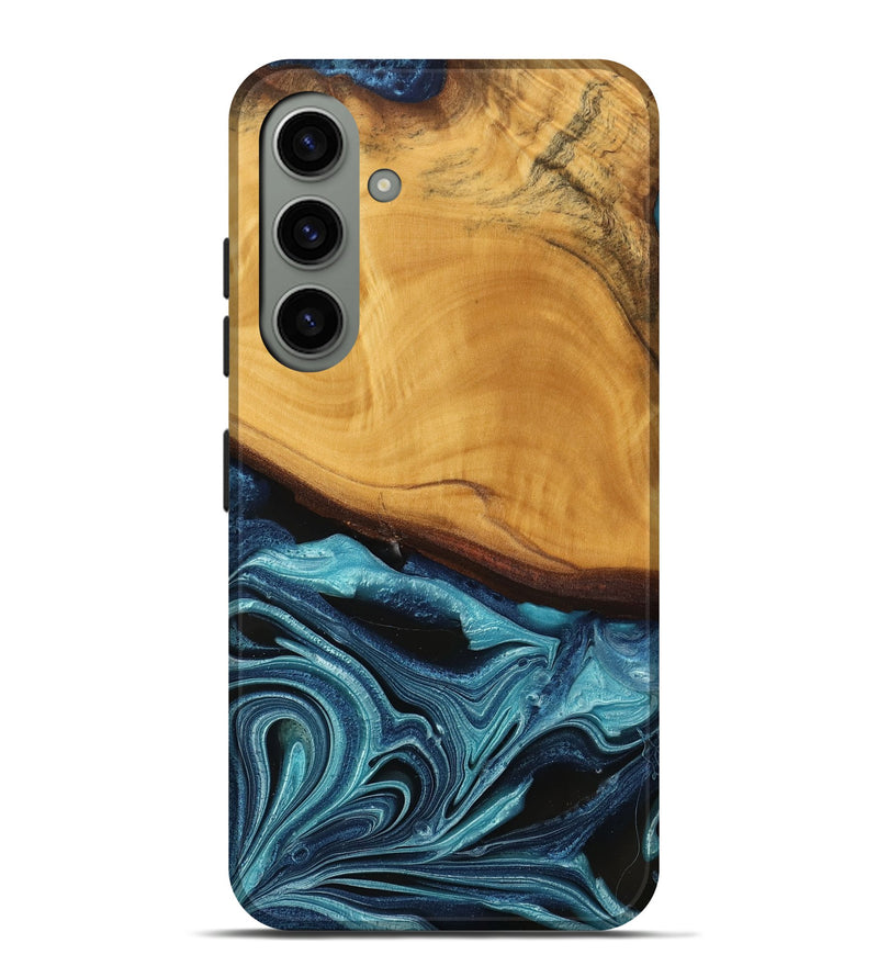 Galaxy S24 Plus Wood Live Edge Phone Case - Frinel (Blue, 745069)