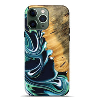 iPhone 13 Pro Max Wood Live Edge Phone Case - Saeid (Blue, 745070)