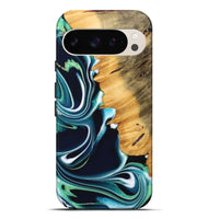 Pixel 9 Pro XL Wood Live Edge Phone Case - Saeid (Blue, 745070)