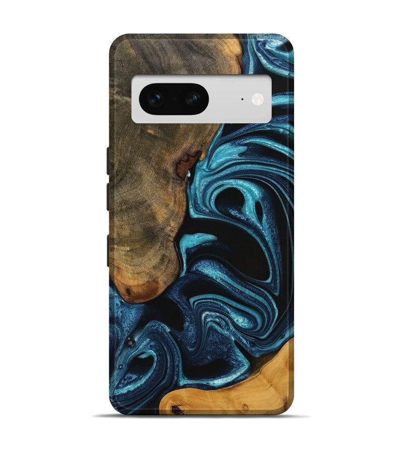 Pixel 7 Wood Live Edge Phone Case - Kelsy (Blue, 745071)