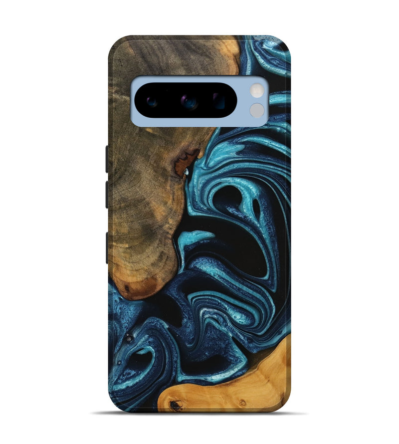 Pixel 8 Pro Wood Live Edge Phone Case - Kelsy (Blue, 745071)