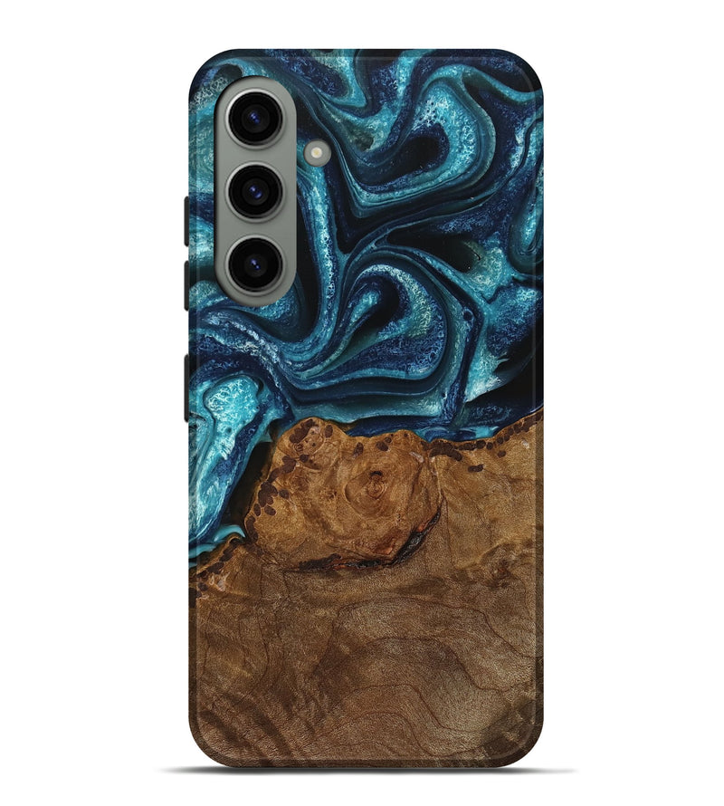 Galaxy S24 Plus Wood Live Edge Phone Case - Vito (Blue, 745073)