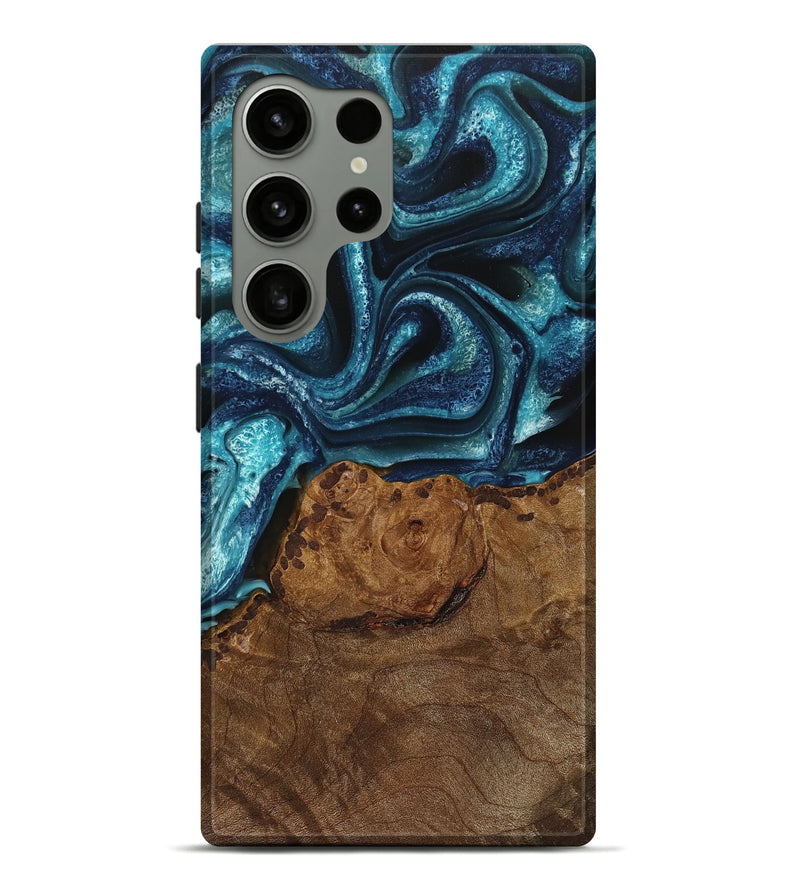 Galaxy S24 Ultra Wood Live Edge Phone Case - Vito (Blue, 745073)