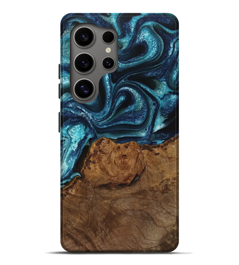 Galaxy S25 Ultra Wood Live Edge Phone Case - Vito (Blue, 745073)