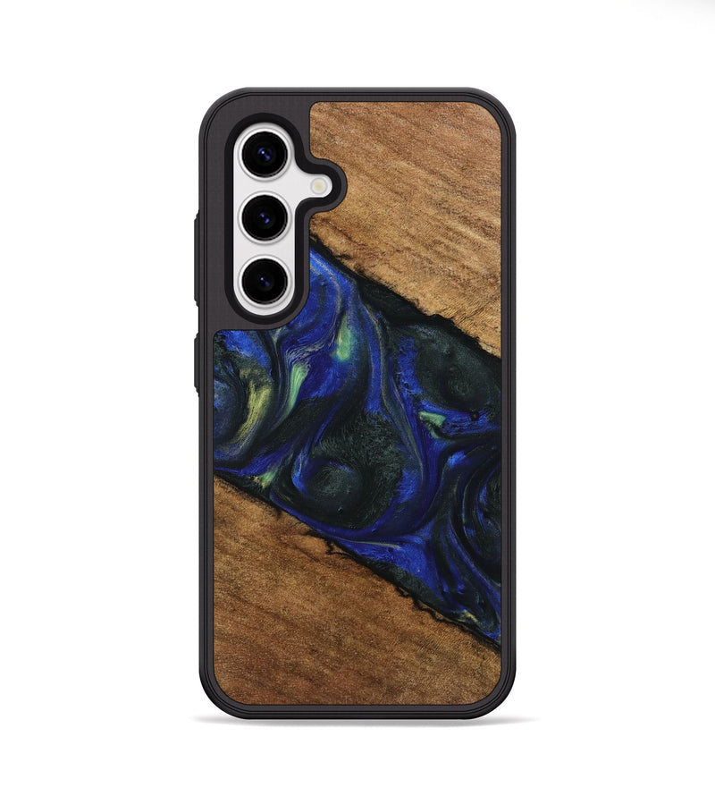 Galaxy S25 Wood Phone Case - Maymie (Blue, 745078)