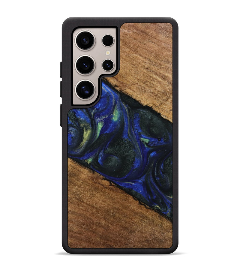 Galaxy S25 Ultra Wood Phone Case - Maymie (Blue, 745078)