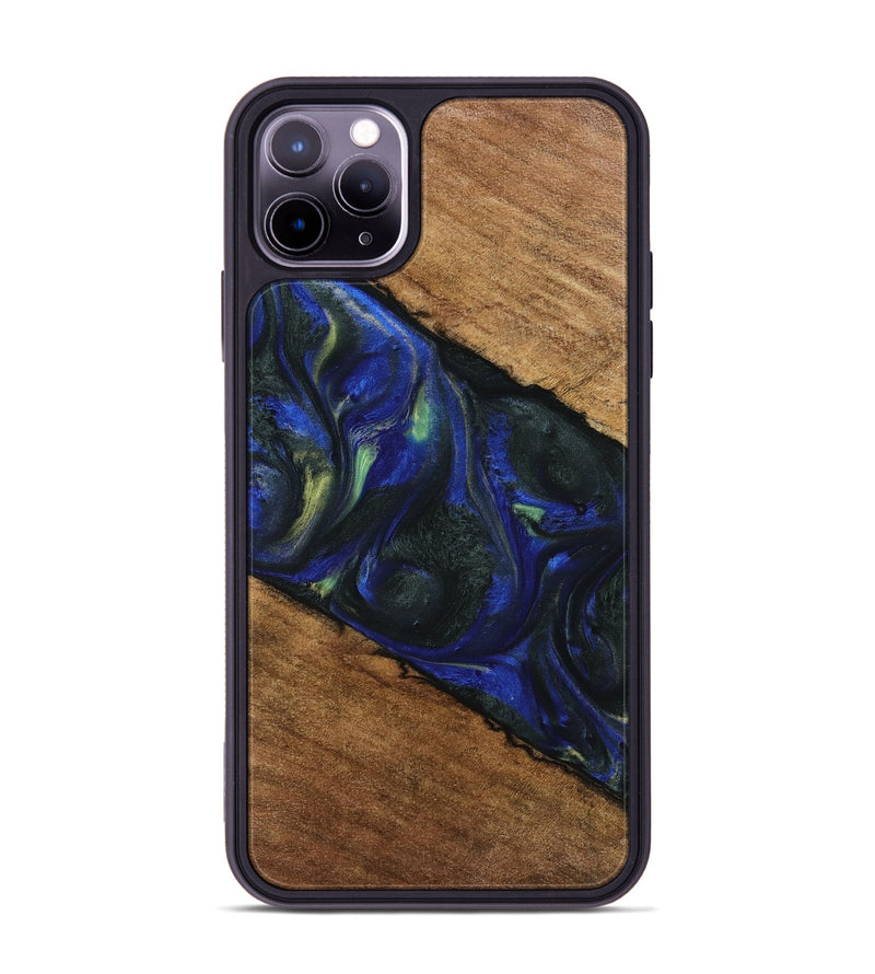 iPhone 11 Pro Max Wood Phone Case - Maymie (Blue, 745078)