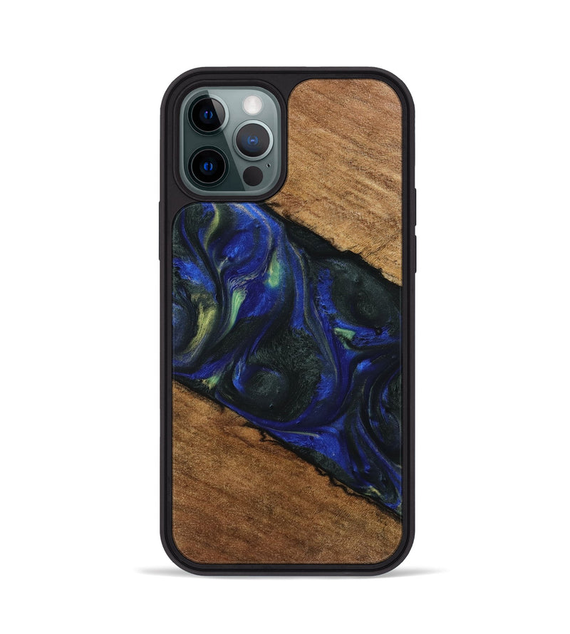 iPhone 12 Pro Wood Phone Case - Maymie (Blue, 745078)