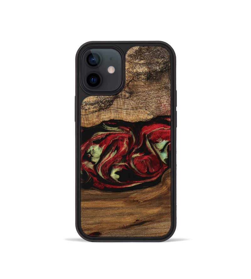 iPhone 12 mini Wood Phone Case - Kitt (Red, 745082)