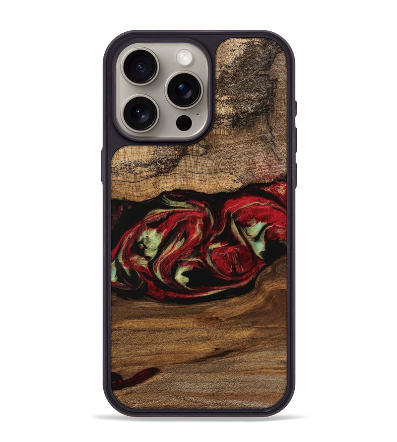 iPhone 15 Pro Max Wood Phone Case - Kitt (Red, 745082)