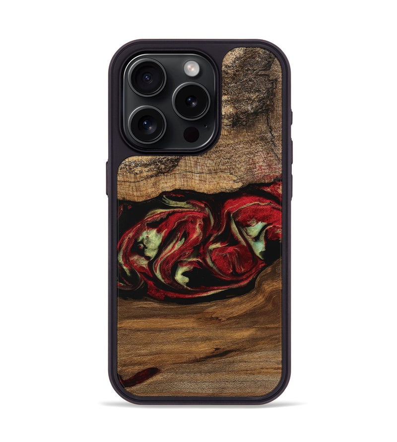 iPhone 15 Pro Wood Phone Case - Kitt (Red, 745082)