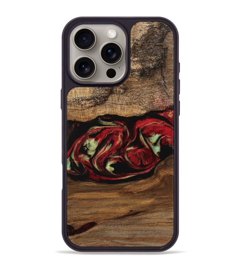 iPhone 16 Pro Max Wood Phone Case - Kitt (Red, 745082)