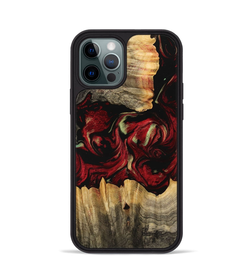 iPhone 12 Pro Wood Phone Case - Frankie (Red, 745086)