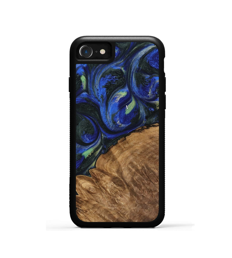 iPhone SE Wood Phone Case - Joetta (Blue, 745087)