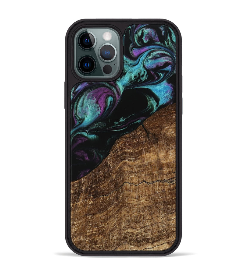 iPhone 12 Pro Max Wood Phone Case - Everett (Purple, 745092)