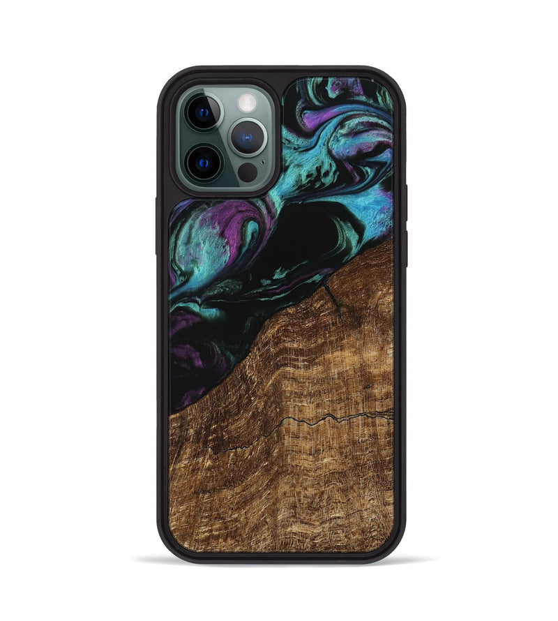 iPhone 12 Pro Wood Phone Case - Everett (Purple, 745092)