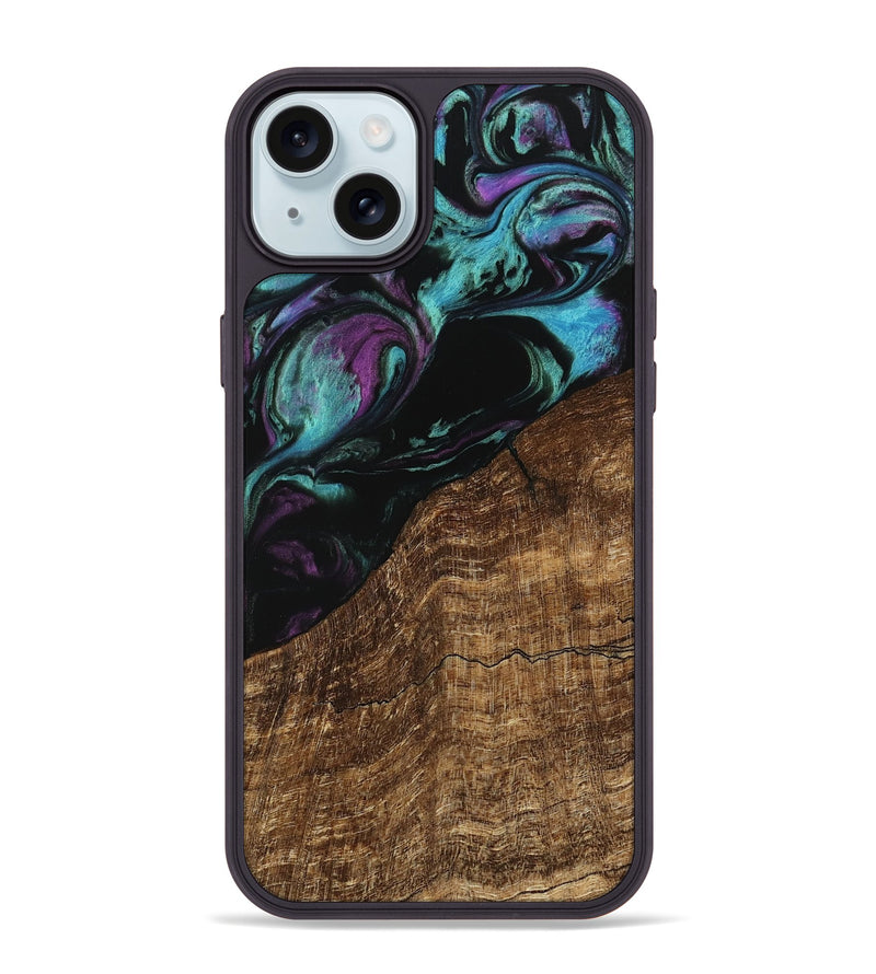 iPhone 15 Plus Wood Phone Case - Everett (Purple, 745092)