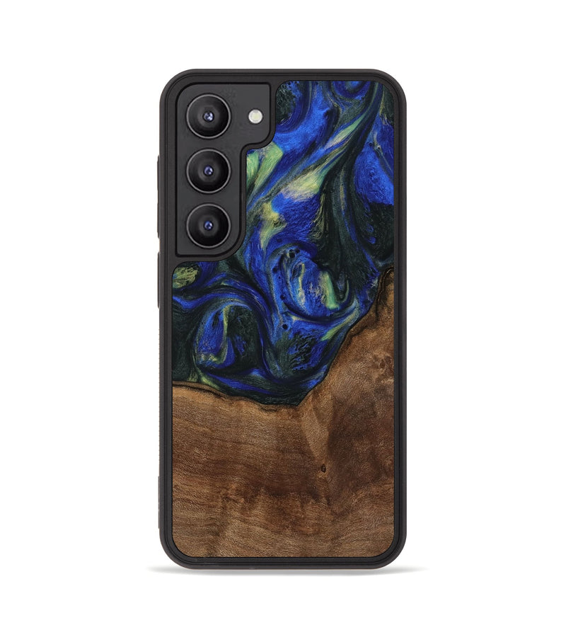 Galaxy S23 Wood Phone Case - Alvin (Blue, 745094)