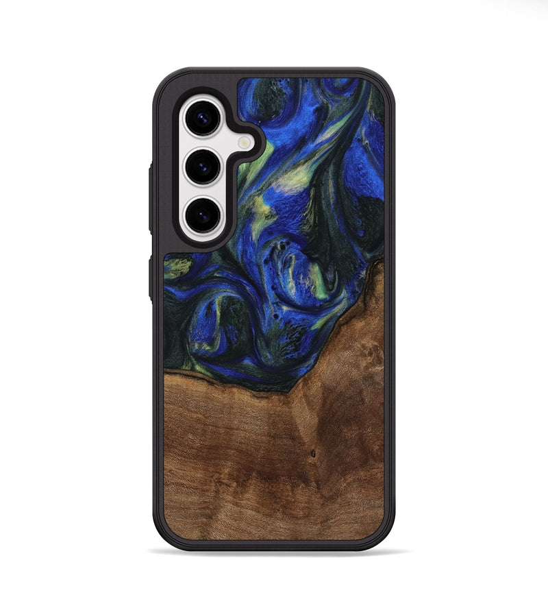 Galaxy S25 Wood Phone Case - Alvin (Blue, 745094)