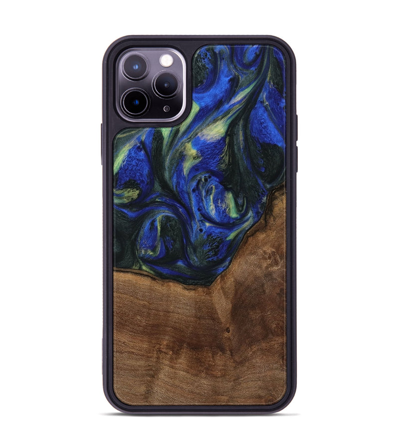 iPhone 11 Pro Max Wood Phone Case - Alvin (Blue, 745094)