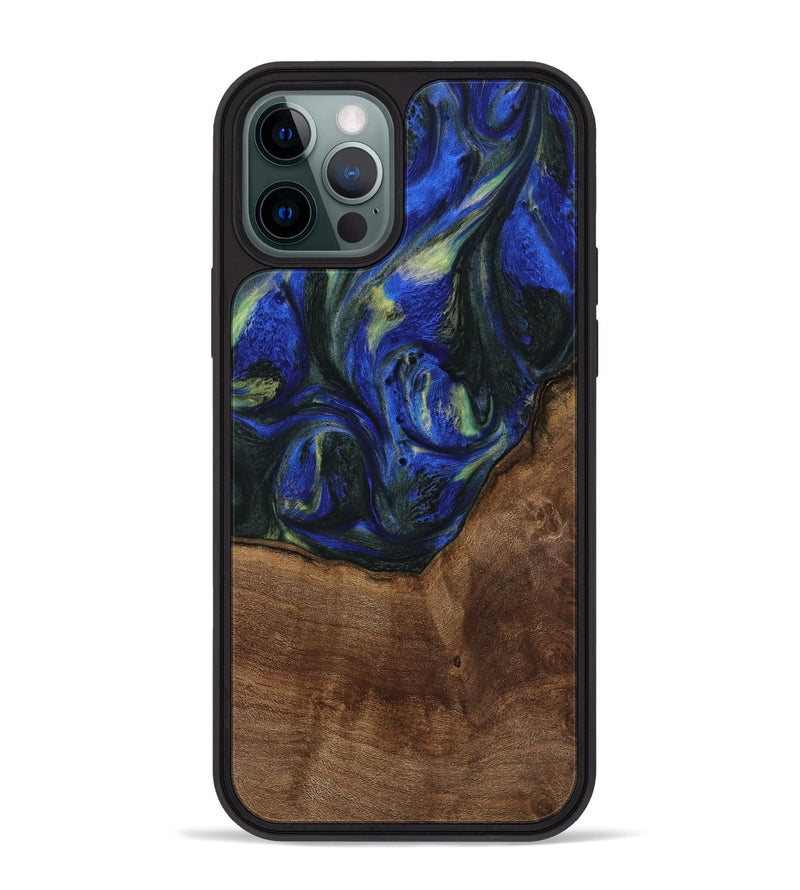 iPhone 12 Pro Max Wood Phone Case - Alvin (Blue, 745094)