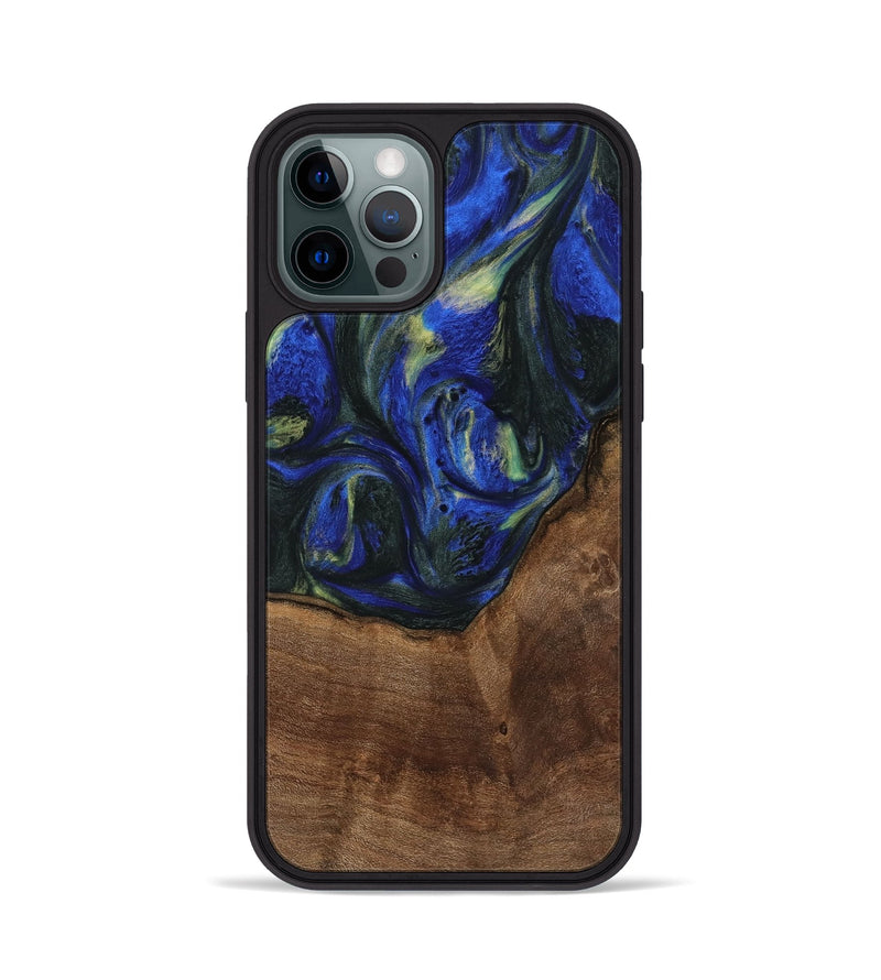 iPhone 12 Pro Wood Phone Case - Alvin (Blue, 745094)