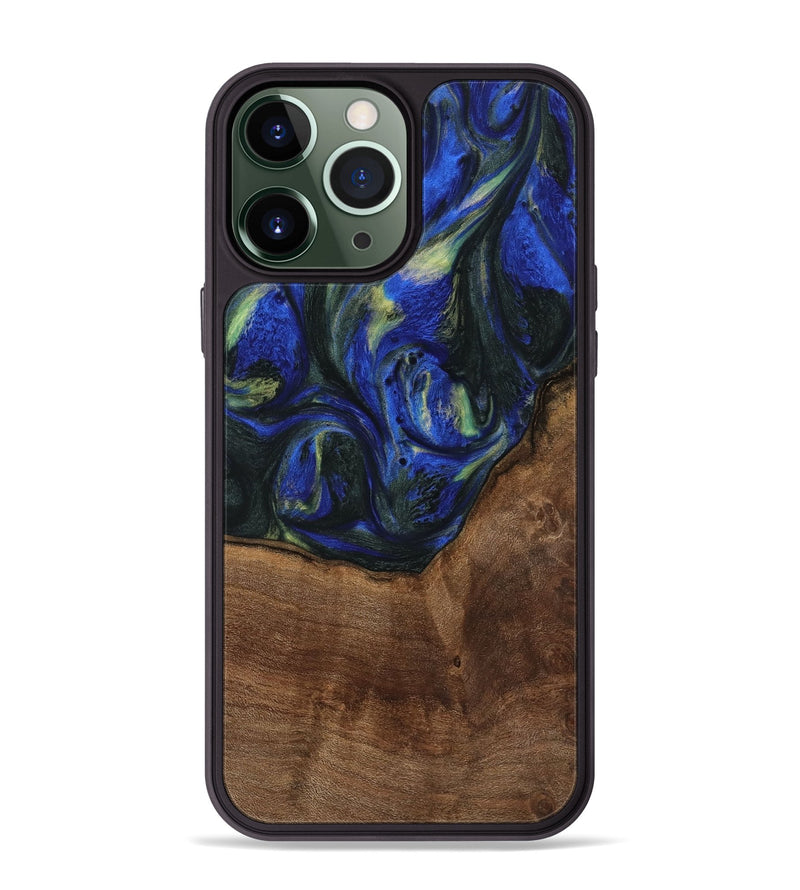 iPhone 13 Pro Max Wood Phone Case - Alvin (Blue, 745094)