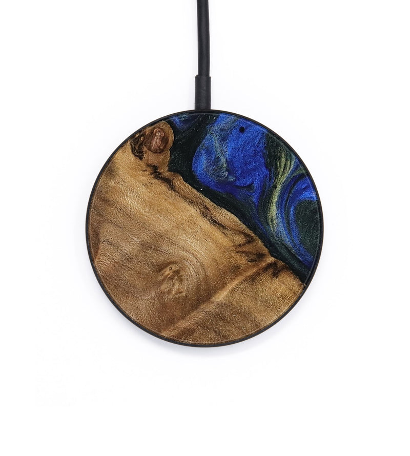 Circle Wood Wireless Charger - Darice (Blue, 745095)