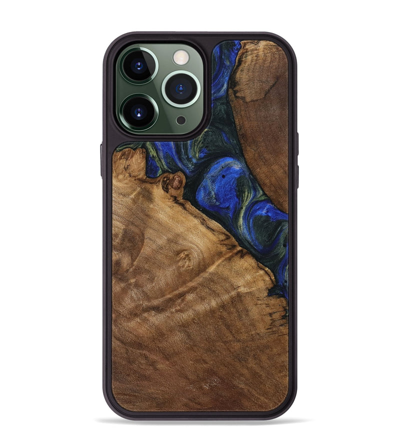 iPhone 13 Pro Max Wood Phone Case - Darice (Blue, 745095)