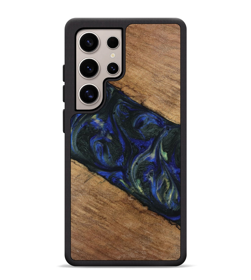 Galaxy S25 Ultra Wood Phone Case - Mirelle (Blue, 745096)