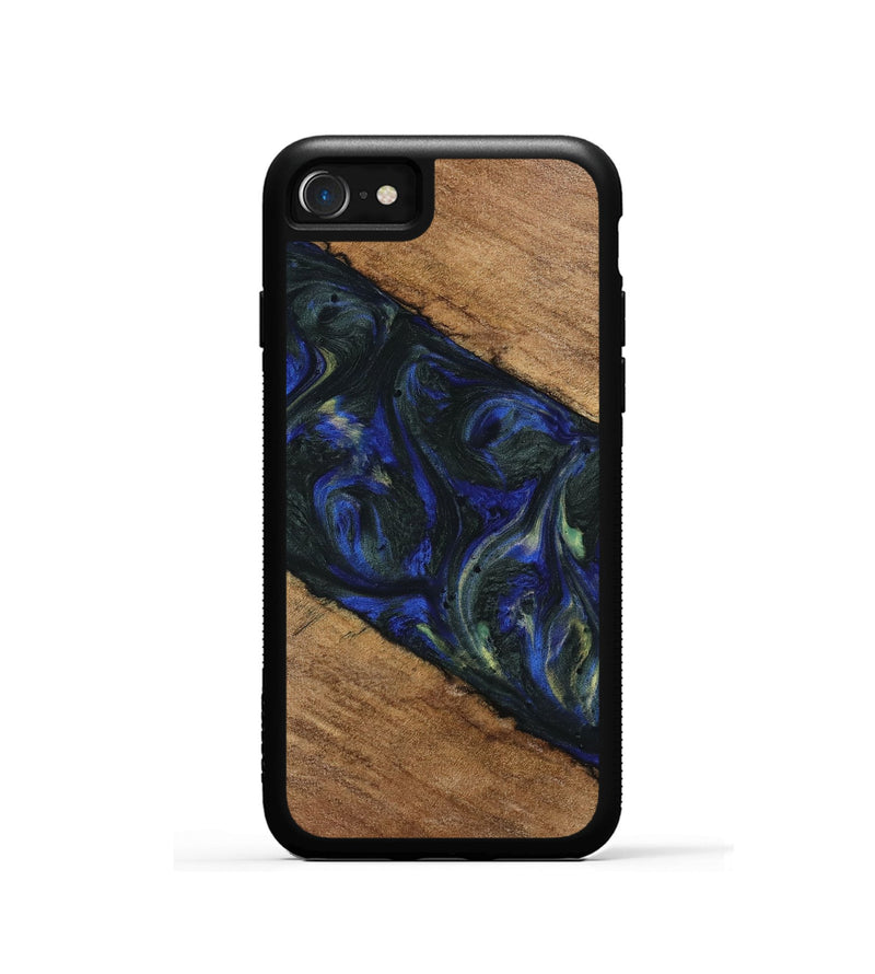 iPhone SE Wood Phone Case - Mirelle (Blue, 745096)