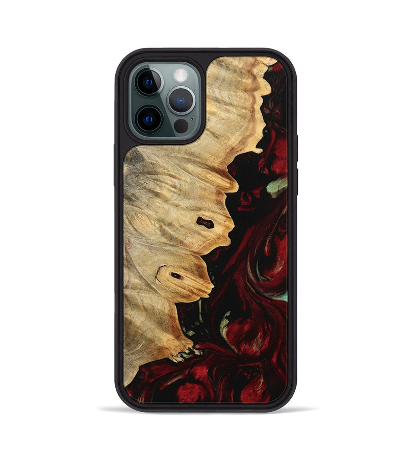 iPhone 12 Pro Wood Phone Case - Johney (Red, 745097)