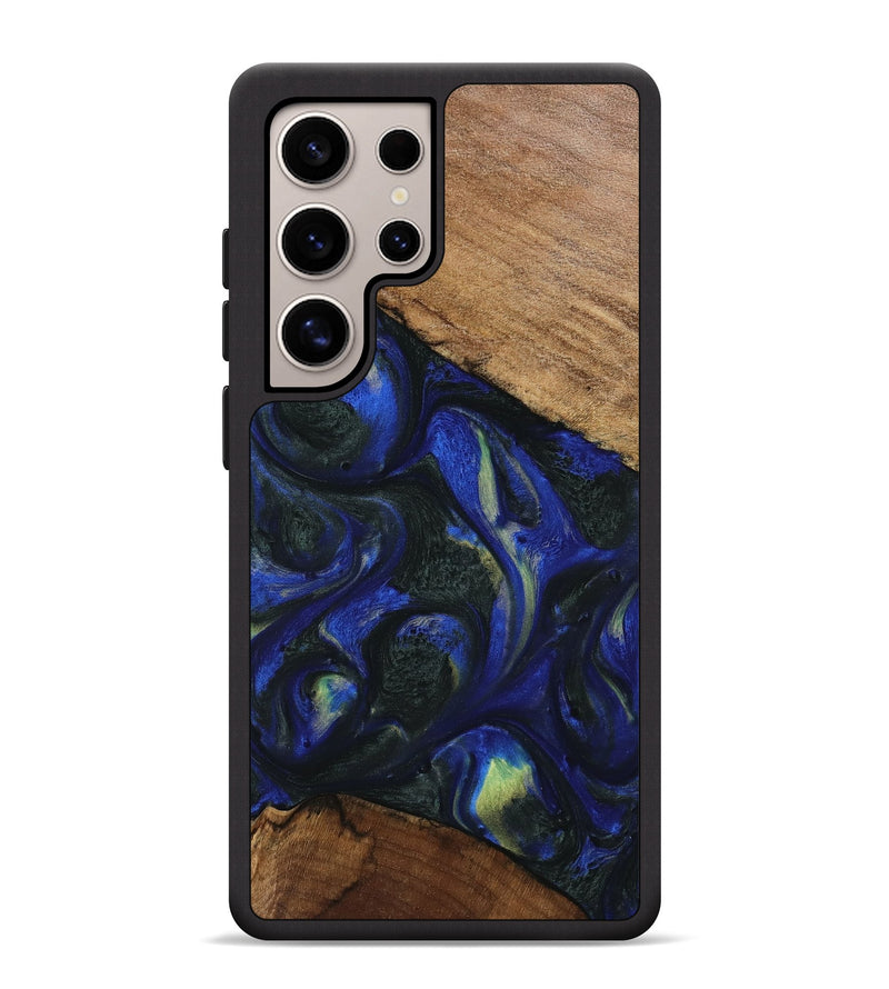 Galaxy S25 Ultra Wood Phone Case - Cherrie (Blue, 745101)