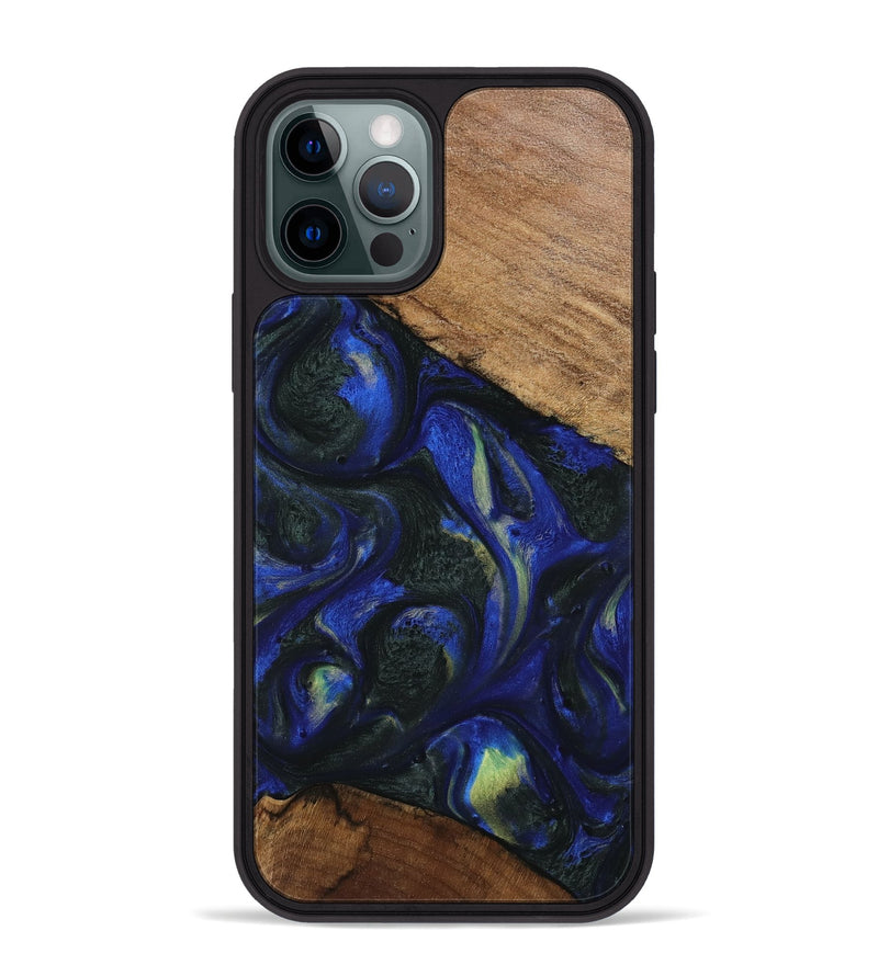 iPhone 12 Pro Max Wood Phone Case - Cherrie (Blue, 745101)