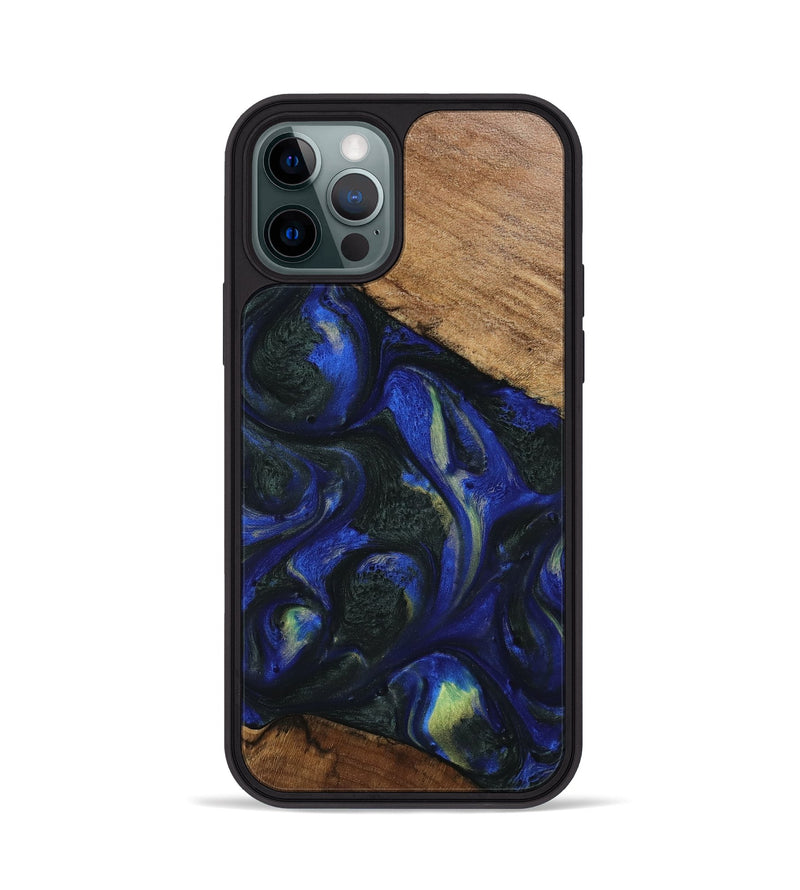 iPhone 12 Pro Wood Phone Case - Cherrie (Blue, 745101)