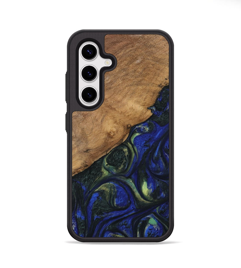 Galaxy S25 Wood Phone Case - Rozele (Blue, 745102)