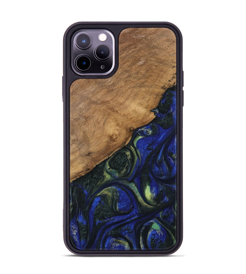 iPhone 11 Pro Max Wood Phone Case - Rozele (Blue, 745102)