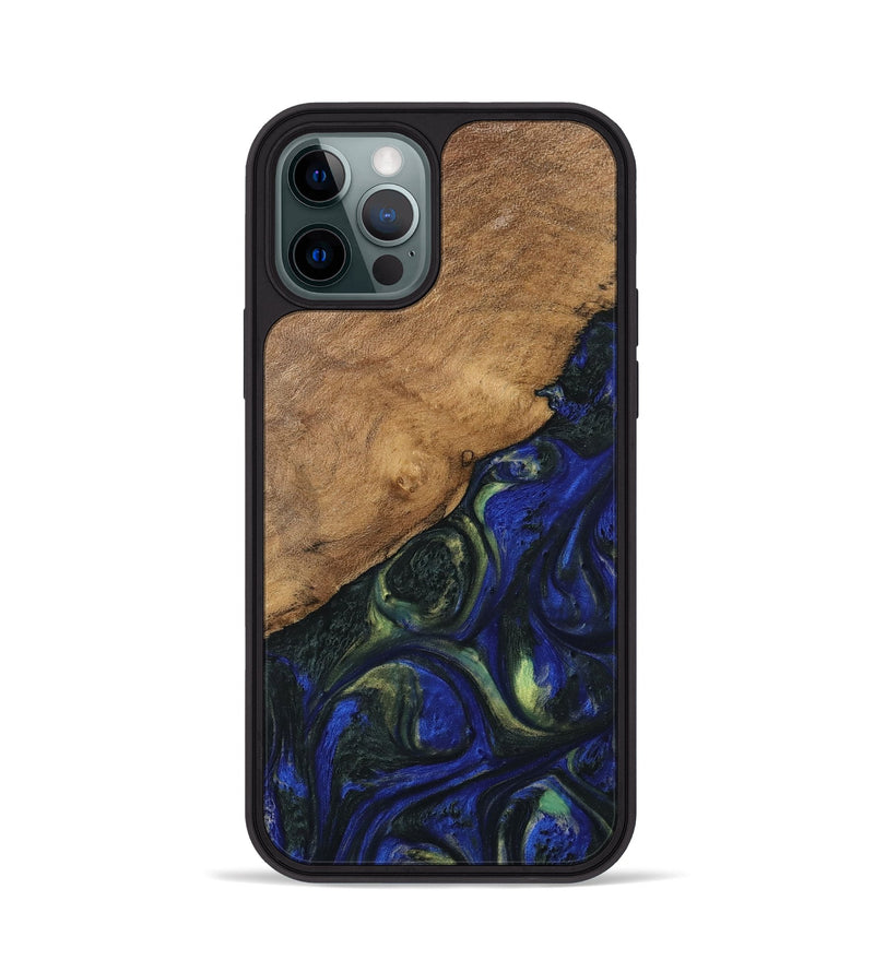 iPhone 12 Pro Wood Phone Case - Rozele (Blue, 745102)