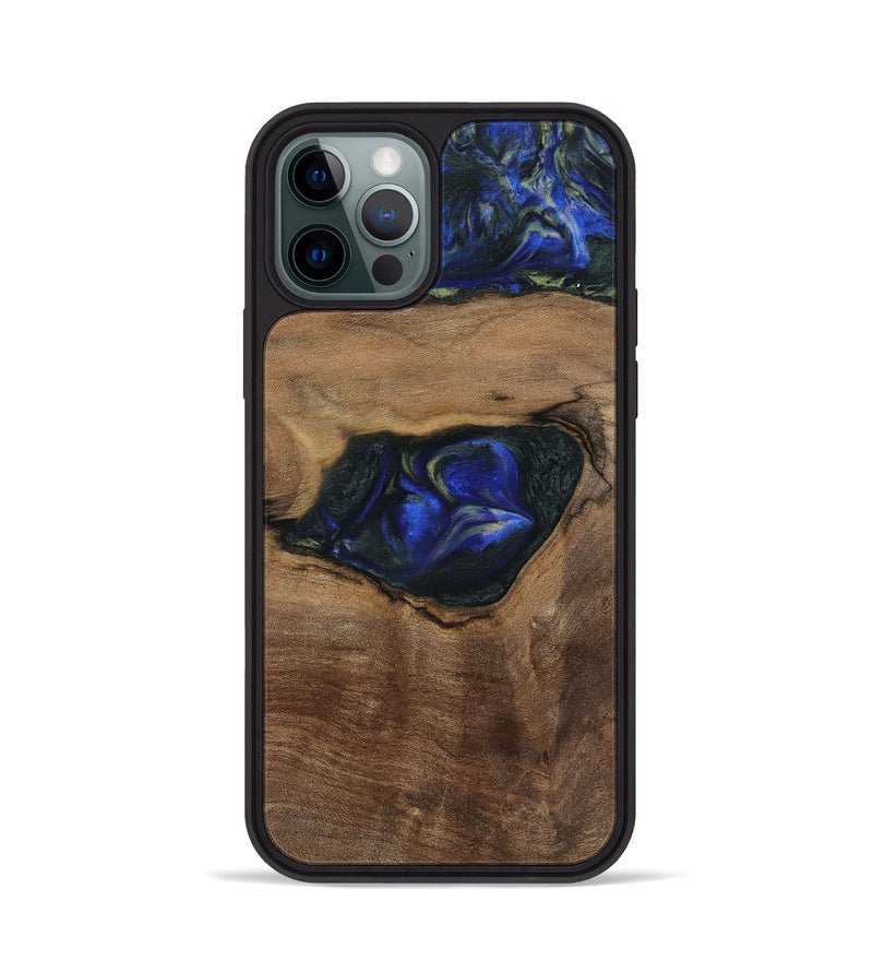 iPhone 12 Pro Wood Phone Case - Bran (Blue, 745103)