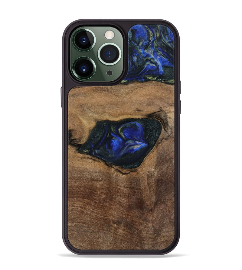 iPhone 13 Pro Max Wood Phone Case - Bran (Blue, 745103)