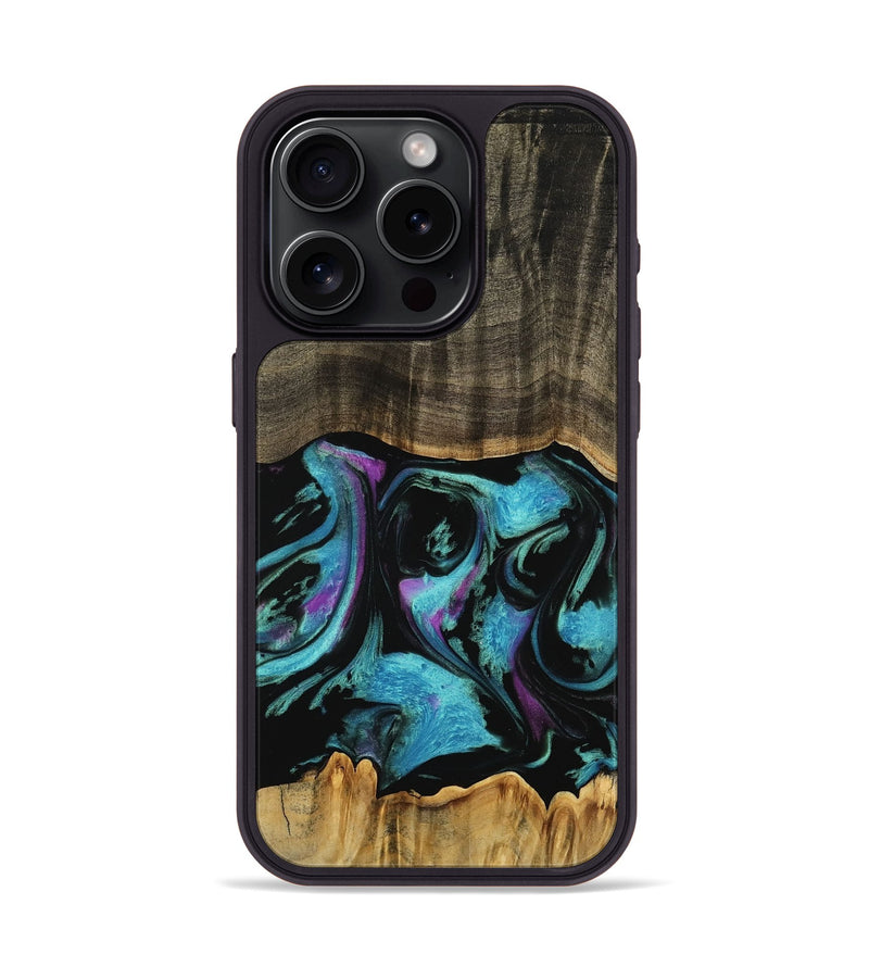 iPhone 15 Pro Wood Phone Case - Tavian (Purple, 745105)