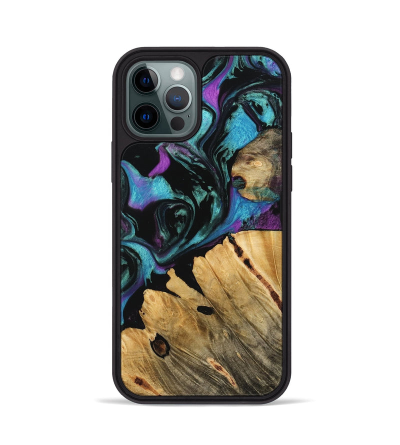 iPhone 12 Pro Wood Phone Case - Janio (Purple, 745108)