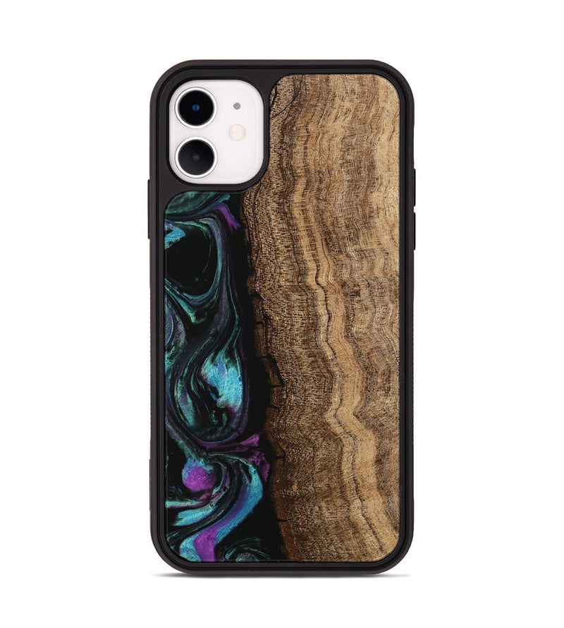 iPhone 11 Wood Phone Case - Hannie (Purple, 745109)