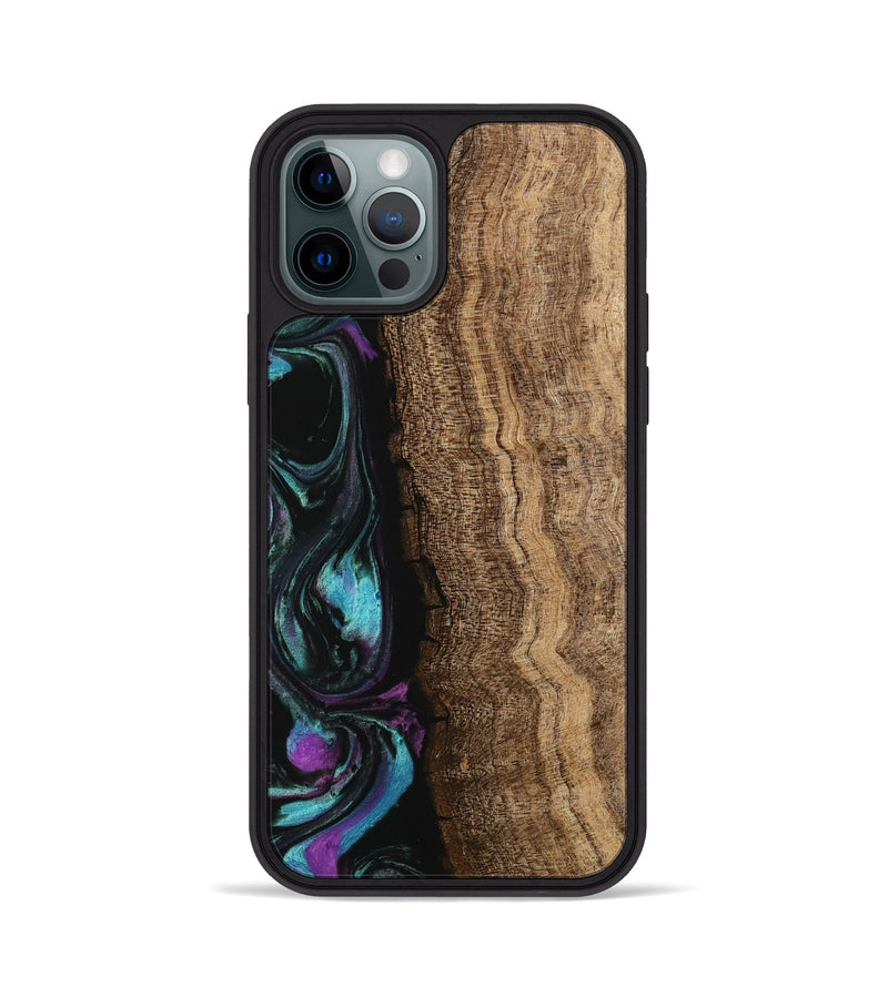 iPhone 12 Pro Wood Phone Case - Hannie (Purple, 745109)