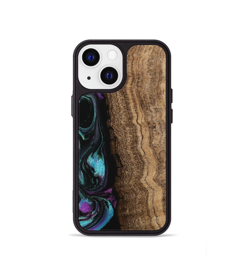 iPhone 13 mini Wood Phone Case - Hannie (Purple, 745109)