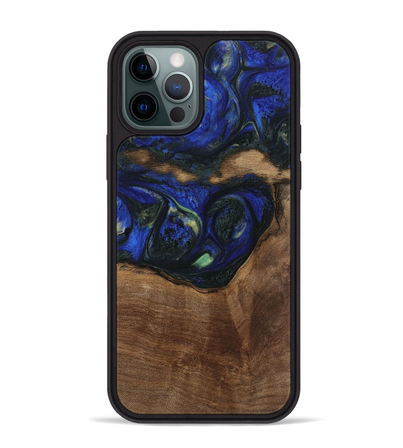 iPhone 12 Pro Max Wood Phone Case - Ebert (Blue, 745112)