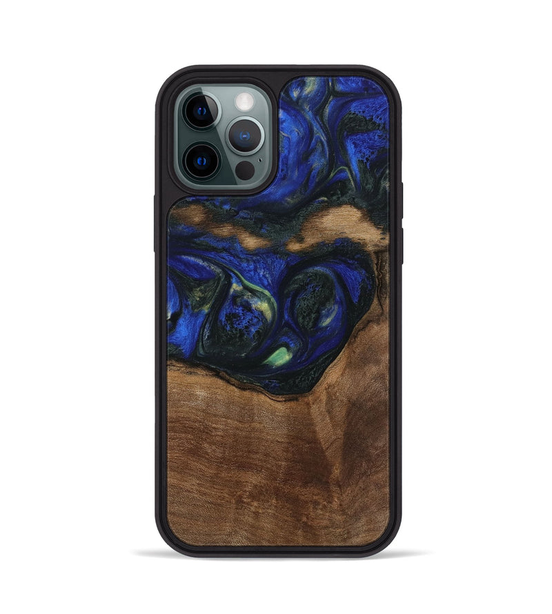 iPhone 12 Pro Wood Phone Case - Ebert (Blue, 745112)