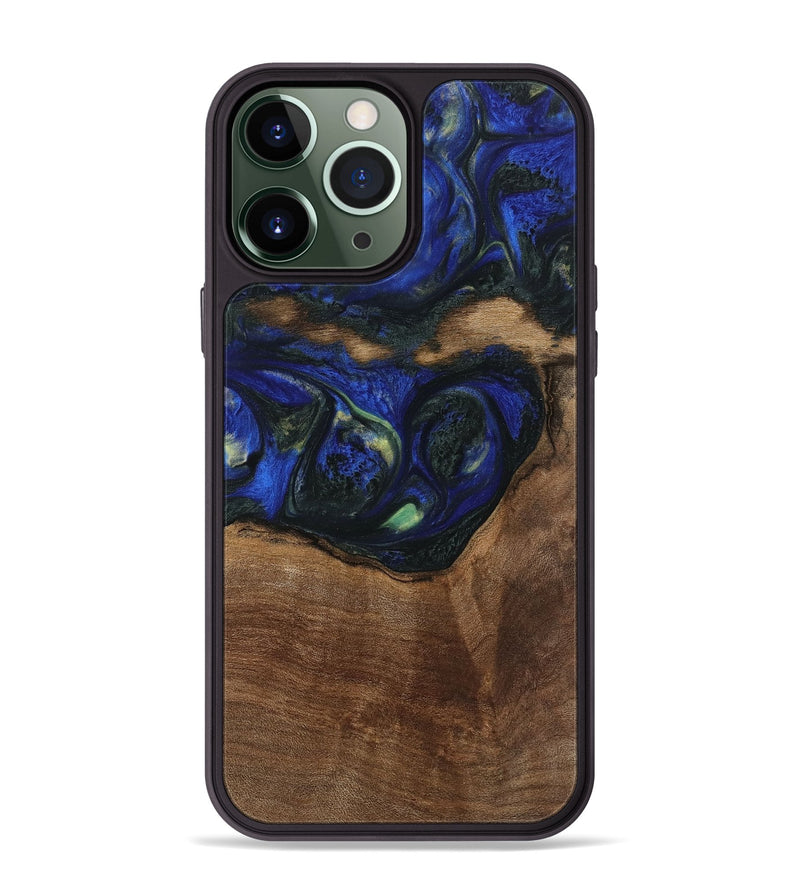 iPhone 13 Pro Max Wood Phone Case - Ebert (Blue, 745112)