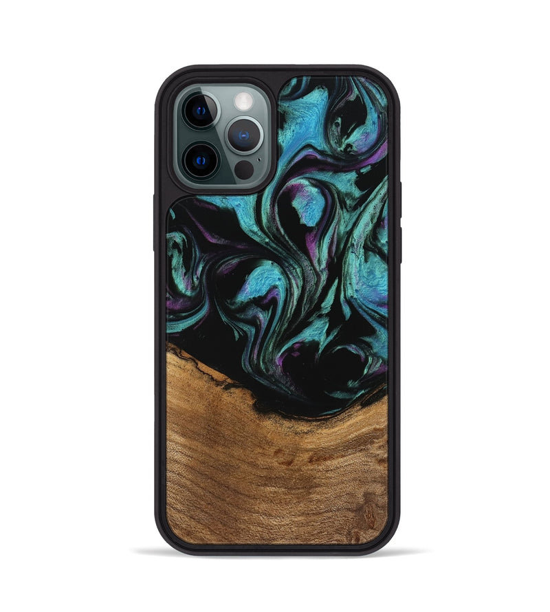 iPhone 12 Pro Wood Phone Case - Janene (Purple, 745113)