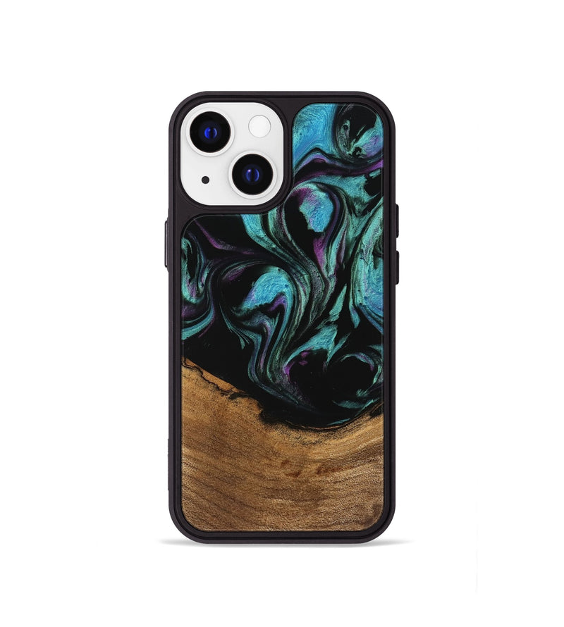 iPhone 13 mini Wood Phone Case - Janene (Purple, 745113)